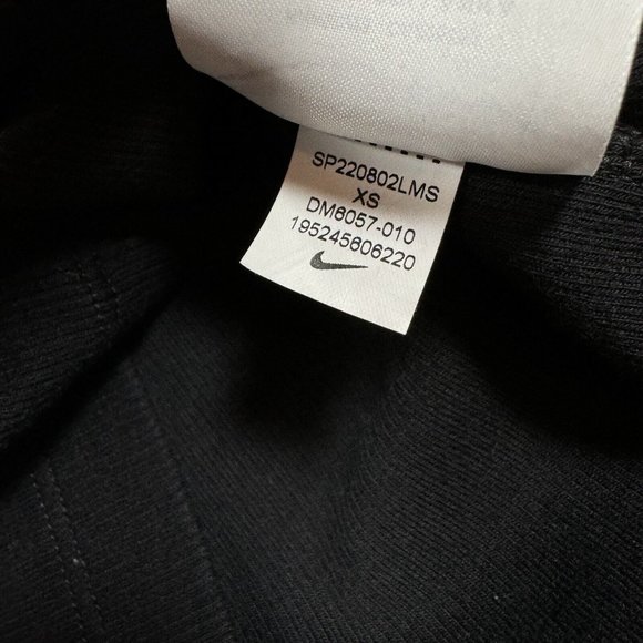 Nike Air Women's Size‎ XS Ribbed Bodycon Dress DM6057-010 Black 1/2 Zip - Picture 7 of 7